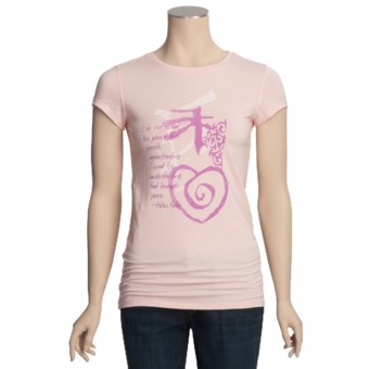 Trust Your Journey Understanding Peace T-Shirt - Organic Cotton, Short Sleeve (For Women) in Rose