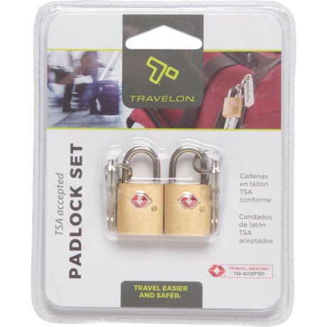Travelon TSA Padlock Set - 2-Pack - BRASS ( )