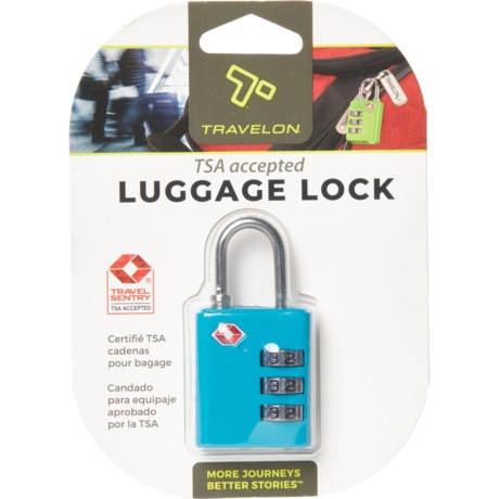 Travelon TSA Solid Combo Luggage Lock - AQUA ( )