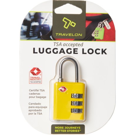 Travelon TSA Solid Combo Luggage Lock - YELLOW ( )