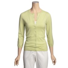 TSE Cashmere-Silk Cardigan Sweater - 3/4 Sleeve (For Women) in Chamomile - Closeouts