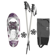 Tubbs Xplore 21 Snowshoe Kit - Snowshoes, Poles, Gaiters (For Women) in White/Purple - Closeouts