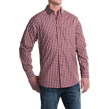 Tuf Cooper Performance by Panhandle Slim Competition Fit Herringbone Shirt - Long Sleeve For Men