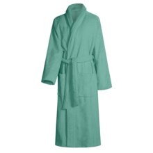 Turkish 14 oz. Cotton Terry Robe (For Women) in Peacock - Closeouts