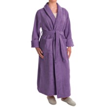 Turkish 14 oz. Cotton Terry Robe (For Women) in Plum - Closeouts