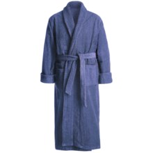 Turkish Cotton Terry Robe - Closeouts (For Men) in Blue River - Closeouts
