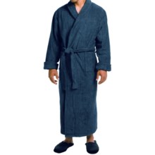 Turkish Cotton Terry Robe - Closeouts (For Men) in Midnight - Closeouts