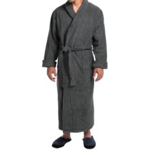 Turkish Cotton Terry Robe - Closeouts (For Men) in Slate - Closeouts