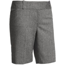 Tweed Stretch Dress Shorts (For Women) in Black/White - 2nds