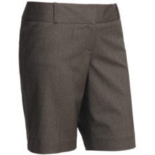 Tweed Stretch Dress Shorts (For Women) in Dark Brown Heather - 2nds