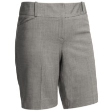 Tweed Stretch Dress Shorts (For Women) in Grey/Black - 2nds