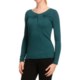 Twisted V-Neck Shirt - Long Sleeve (For Women)