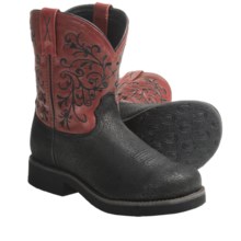 Twisted X Boots Barn Burner Boots - 8”, K-Toe (For Women) in Black/Red - Closeouts