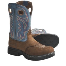 Twisted X Boots EZ-Rider Work Boots - Steel Toe, Pull-On, Leather (For Men) in Marbled Distressed/Denim - Closeouts