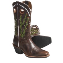 Twisted X Boots Ruff Stock 12” Cowboy Boots - S-Toe (For Women) in Walnut/Walnut - Closeouts
