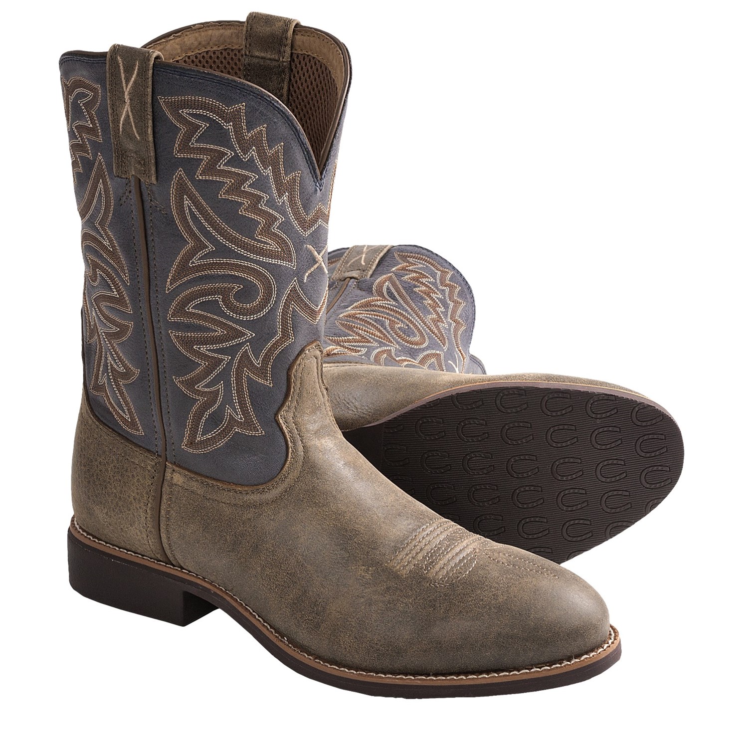 roper heel boots