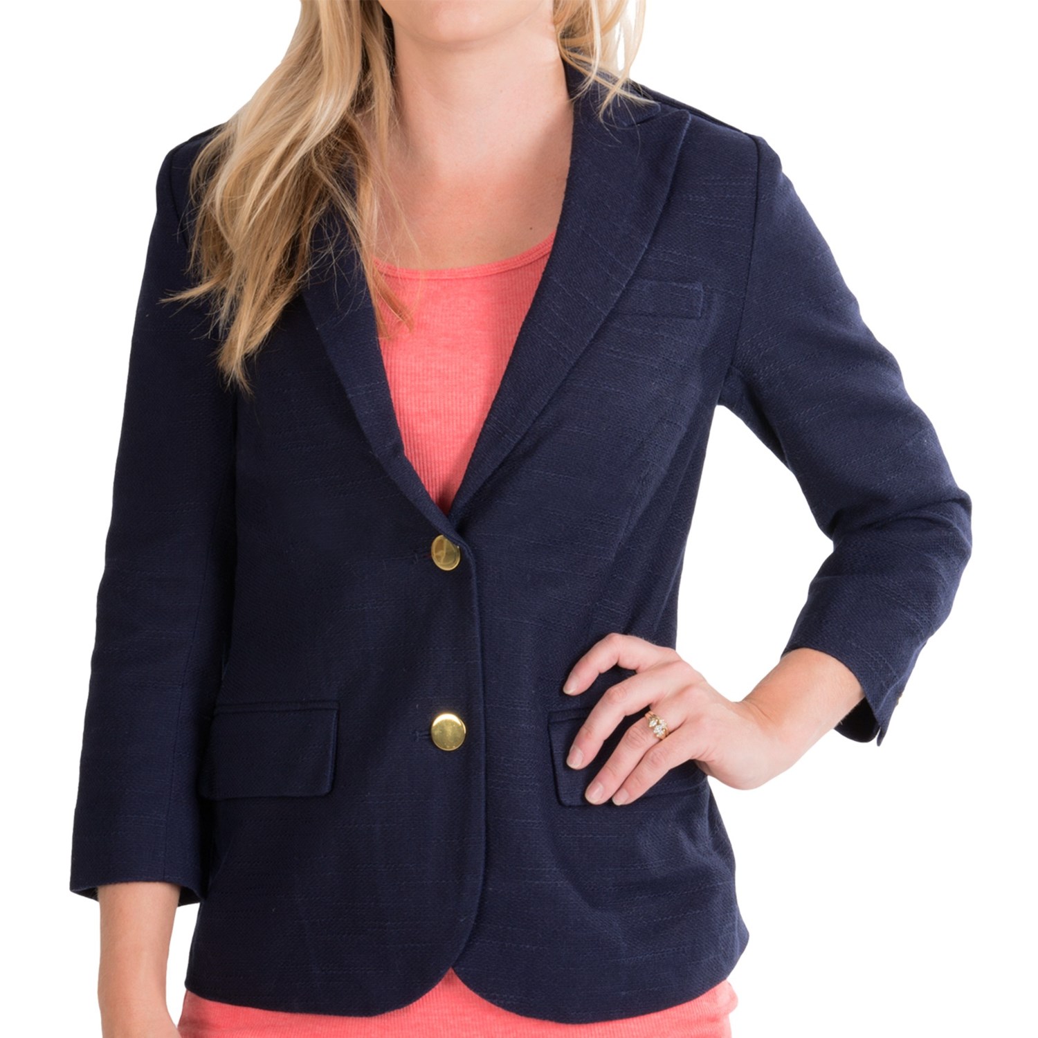 TwoButton Blazer 3/4 Sleeve (For Women) Save 78