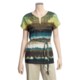 Two Star Dog Alexis Tunic Shirt - Cotton-Silk Embroidered Watercolor, Short Sleeve  (For Women)