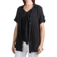 Two Star Dog Barbara Camp Shirt - Short Sleeve (For Women) in Black - Closeouts