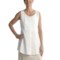 Soft White Two Star Dog Crinkle Cotton Shirt - Pintuck, Sleeveless (For Women)