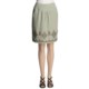 Two Star Dog Crinkle Linen Skirt - Embroidered (For Women)