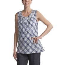 Two Star Dog Daphne Tank Top - Crinkle Cotton (For Women) in Plaid - Closeouts