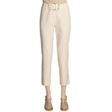 Two Star Dog Denise Ankle Pants - Stretch Linen (For Women) in Bone - Closeouts