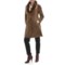 Cognac Two Star Dog Diedre Suede Coat - Faux-Fur Collar (For Women)