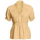 Two Star Dog Embroidered Shirt - Hemp-TENCEL Short Sleeve (For Women)