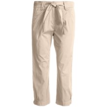 Two Star Dog Jordan Crop Pants - Garment Dyed, Stretch (For Women) in Stone - Closeouts