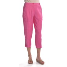 Two Star Dog Julia Crop Pants - Garment-Dyed Linen (For Women) in Hibiscus - Closeouts