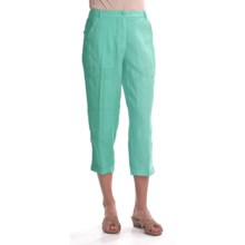 Two Star Dog Julia Crop Pants - Garment-Dyed Linen (For Women) in Seaglass - Closeouts