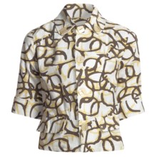 Two Star Dog Kara Jacket - Linen-Cotton, Elbow Sleeve (For Women) in Lemon Meringue - Closeouts