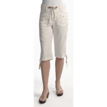 Two Star Dog Linen Pedal Pushers (For Women) in White Wash - Closeouts