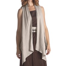 Two Star Dog Matilda Cascading Vest - Linen (For Women) in Flax - Closeouts