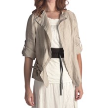 Two Star Dog Murielle Linen Jacket - 3/4 Sleeve (For Women) in Flax - Closeouts
