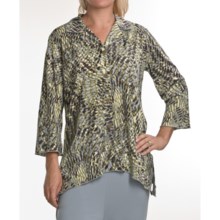 Two Star Dog Natalie Trapeze Tunic Shirt - Travel Knit, 3/4 Sleeve (For Women) in Samba Print - Overstock