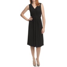 Two Star Dog Nikki Gathered Waist Dress - Travel Knit, Sleeveless (For Women) in Black - Overstock