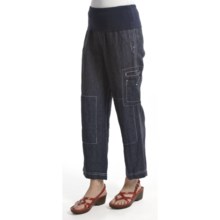 Two Star Dog Rochelle Crop Pants - Linen (For Women) in Ocean - Closeouts