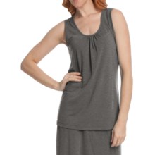 Two Star Dog Shirred Neck Tank Top - Heathered Stretch Jersey (For Women) in Pewter - Closeouts