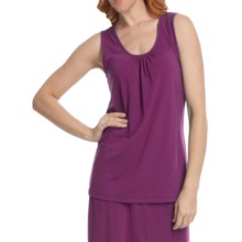 Two Star Dog Shirred Neck Tank Top - Heathered Stretch Jersey (For Women) in Potion - Closeouts