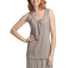 Two Star Dog Shirred Neck Tank Top - Heathered Stretch Jersey (For Women) in Riverstone - Closeouts