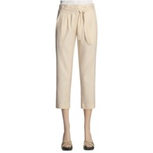 Two Star Dog Susan Crop Pants - Stretch Linen (For Women) in Bone - Closeouts