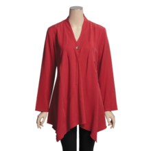Two Star Dog TENCEL® Tunic Shirt - Asymmetric Hem, Long Sleeve (For Women) in Crimson - Closeouts