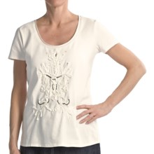 Two Star Dog Yana Shirt - Stretch Cotton Jersey, Short Sleeve (For Women) in Soft White - Closeouts
