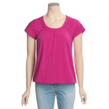 Two Star Dog Zoe Double Shirt - Stretch Cotton Jersey, Short Sleeve (For Women) in Magenta - Closeouts