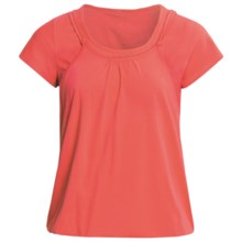 Two Star Dog Zoe Double Shirt - Stretch Cotton Jersey, Short Sleeve (For Women) in Mango - Closeouts