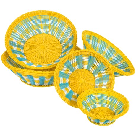 Two's Company Mad for Plaid Baskets Set of 5