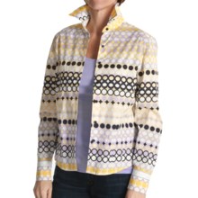 Tyler Boe Dot Print Shirt - Stretch Cotton, Long Sleeve (For Women) in Indigo - Closeouts