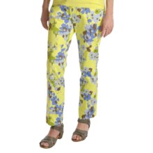 Tyler Boe Printed Ankle Pants - 5-Pocket, Stretch Cotton (For Women) in Sweet Pea - Closeouts